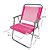 Cadeira de Praia Varanda Extra Larga 130 kg Rosa em Alumínio BTF - Imagem 2