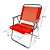 Cadeira de Praia BTF Varanda Extra Larga 130 Kg. Vermelha em Alumínio - Imagem 2