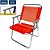 Cadeira de Praia BTF Varanda Extra Larga 130 Kg. Vermelha em Alumínio - Imagem 3