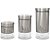 Conjunto 3 Potes Will Inox E Vidro Aço Escovado D0310 - Imagem 1
