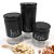 Conjunto 3 Potes Will Inox E Vidro Preto D0311 - Imagem 2