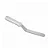 Espátula Fina Curvar Em Inox 28,5 Cm Gourmet Luxo Branca - Imagem 1