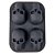 Forma De Gelo Silicone Caveira Preto - Imagem 1