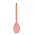 Colher de Silicone com Cabo de Madeira Rosa FEN7168C - Imagem 1
