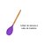 Colher de Silicone com Cabo de Madeira Roxo FEN7168C - Imagem 3