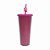 Copo Canudo Giant Wb Penélope Charmosa Glitter Rosa 600 Ml - Imagem 1