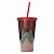 Copo Canudo Plastico Wb Ww Movie Fancy Logo Glitter Vermelho 10X6.5X15.6Cm 500Ml 41291 - Imagem 1