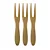 Kit 3 Garfos Para Petisco Em Bambu 9 Cm - Imagem 1