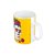 Mini Caneca Cerâmica Frida Kahlo Face Fendo Amarelo 140 Ml - Imagem 2