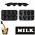 Forma De Silicone Caveira 8 Cavidades Preto - Imagem 4