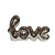 Palavra Decorativa De Ceramica Love Hand Writing Black Niquel Lyor R.4530 - Imagem 1