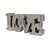 Palavra Decorativa De Cerâmica Love Prateada Lyor R.4535 - Imagem 1