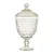 Potiche Decorativo Com Pé De Cristal De Chumbo Tress 14,5X29,5Cm 4413 - Imagem 1