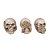 Kit de Caveiras Cega/Surda/Muda Branca Skull Kit-01 - Imagem 1