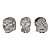 Kit de Caveiras Cega/Surda/Muda Branca Skull Kit-01 - Imagem 4