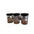 Pote De Vidro Canary 6 Pecas Preto E Branco 700Ml Cn12 - Imagem 2
