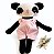 Urso Panda Boneca de Tecido Artesanal Roupinha Rosa - Imagem 1