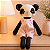 Urso Panda Boneca de Tecido Artesanal Roupinha Rosa - Imagem 2