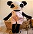 Urso Panda Boneca de Tecido Artesanal Roupinha Rosa - Imagem 3