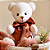 Urso Suspiro mini em tecido - Imagem 7