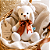 Urso Suspiro mini em tecido - Imagem 4