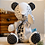 Urso de Tecido Chevron Design Preto e Branco Nórdico - Imagem 9