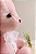 Urso artesanal em tecido Rosa - Imagem 4