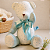Urso de Tecido Branco e Azul Celeste - Imagem 2