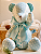 Urso de Tecido Azul Celeste - Imagem 2