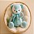 Urso de Tecido Azul Celeste Chevron - Imagem 2