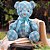 Urso de Tecido Xadrez Azul Turquesa - Imagem 10