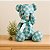 Urso de Tecido Xadrez Azul Turquesa - Imagem 9