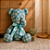 Urso de Tecido Xadrez Azul Turquesa - Imagem 6