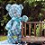 Urso de Tecido Xadrez Azul Turquesa - Imagem 5