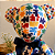 Urso de Tecido Autismo Coração Azul - Imagem 4