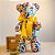 Urso de Tecido Autismo Coração Amarelo - Imagem 2