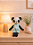 Urso Panda Boneco de Tecido Artesanal roupa verde - Imagem 4