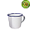 Caneca de Ágata Branca N°08 Esmaltada - Imagem 1