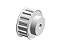 POLIA IND. T10 15 DENTES PARA CORREIA DE 16MM TIPO 6F EM ALUMÍNIO - Imagem 2
