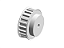 POLIA IND. T10 20 DENTES PARA CORREIA DE 16MM TIPO 6F EM ALUMÍNIO - Imagem 2