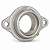 Mancal Flange Oval Aço Inox SFL 208 (2 Furos) - Imagem 1