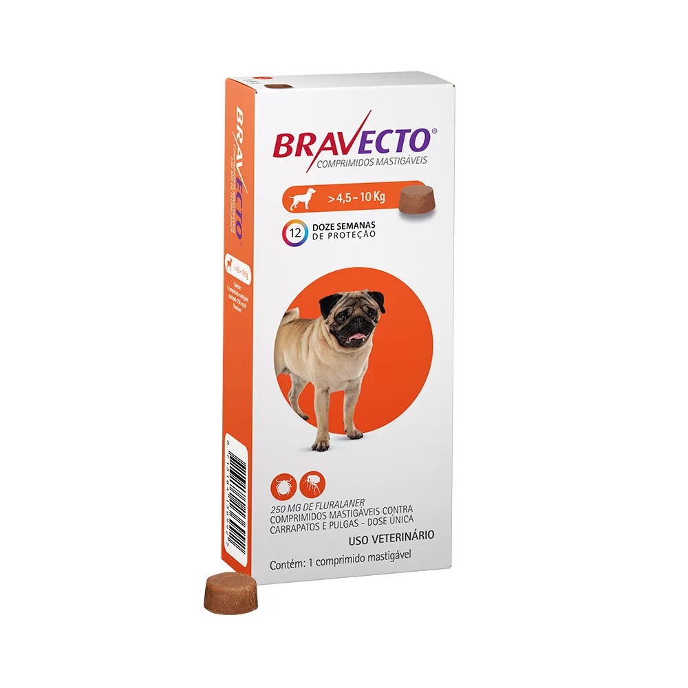Antipulgas e Carrapatos Bravecto MSD para Cães de 4,5 a 10 kg - Imagem 1