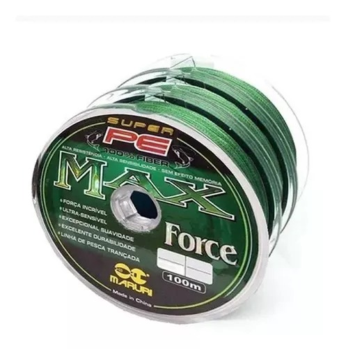 Linha Multifilamento Maruri PE Max Force 0,350mm 4X  48lbs  - 100 Metros - Imagem 1