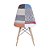 Cadeira Eames DKR Revest. Tecido Patchwork Base Madeira - Imagem 2