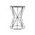 Mesa Zenit Mesa de apoio com estrutura metálica e tampo em madeira - Imagem 2