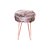 Puff Glamour Baixo(40cm) Base Metal Cor Cobre Estofado Revest. Pelo Sintético - Imagem 4