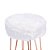 Puff Glamour Baixo(40cm) Base Metal Cor Cobre Estofado Revest. Pelo Sintético - Imagem 2