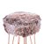 Puff Glamour Baixo(40cm) Base Metal Cor Cobre Estofado Revest. Pelo Sintético - Imagem 5