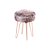 Puff Glamour Baixo(40cm) Base Metal Cor Cobre Estofado Revest. Pelo Sintético - Imagem 3