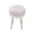 Puff Petit Baixo(40cm) Base Metal cor Cobre Estofado Revest. Pelo Sintético - Imagem 4